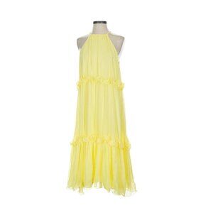 Endless Rose Yellow Tiered Dress. Size Small.
